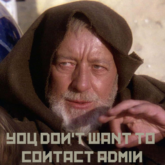 contact admin